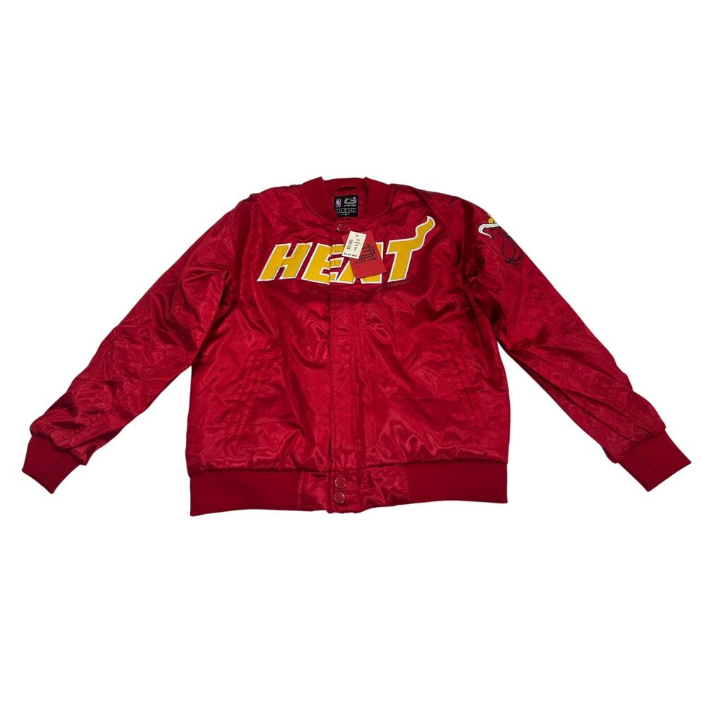 M2-64 ULTRA GAME NWT Miami Heat Varsity Jacket Windbreaker Red Small